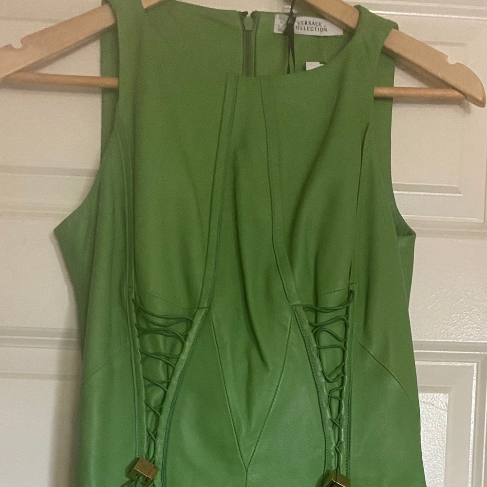 Versace New mini Vegan leather dress